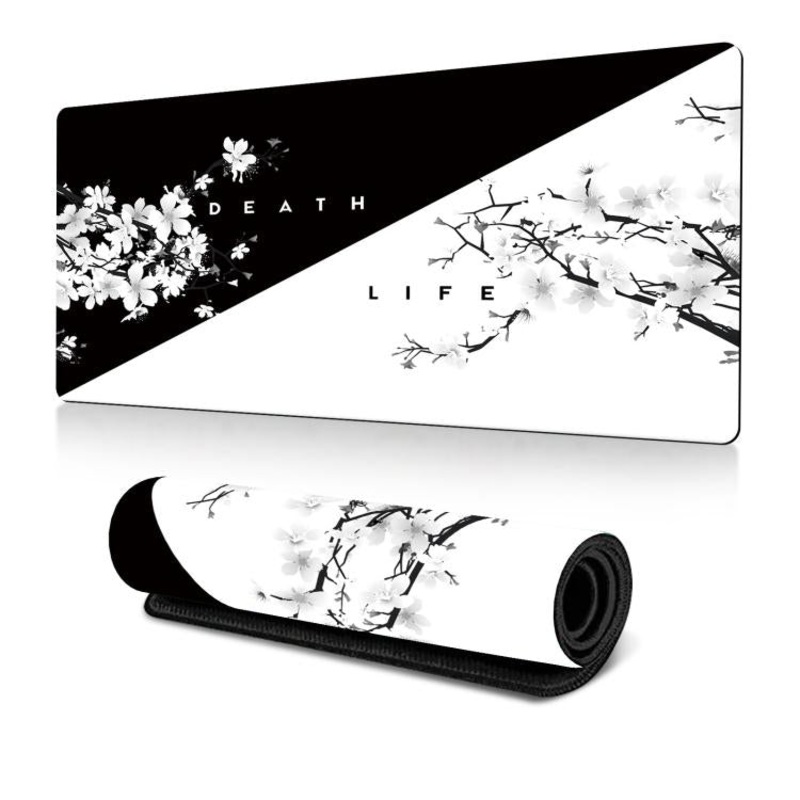 300x600x2mm Ink Painting Cherry Blossom Rubber Non-Slip Mouse Pad Desk Mat(Pattern 9)