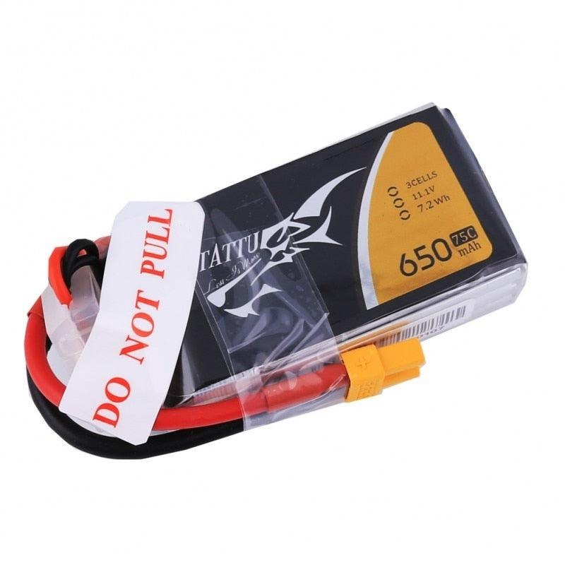 Ace Tattu Lipo Battery 650mAh 11.1v 14.8v 3s 4s 75C RC Battery with XT30 Plug Batteries for 150 Size FPV Drone Frame 3s 650mah 75c