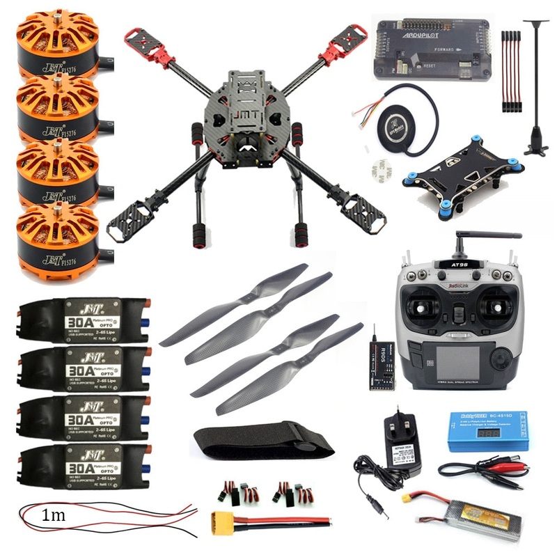 Full Kit FPV DIY 2.4GHz 4-Aixs RC Drone - APM2.8 Flight Controller M7N GPS 630MM Carbon Fiber Frame Props with AT9S TX Quadcopter
