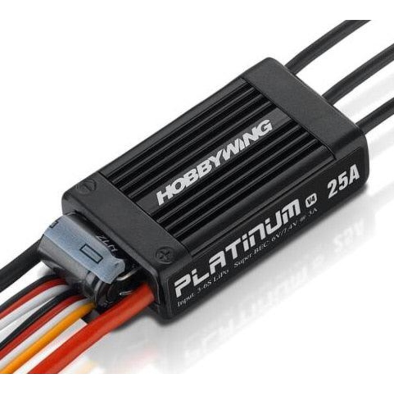 Hobbywing Platinum 25A V4 ESC- Brushless Electronic Speed controller for RC Fix-wing Drone Heli FPV Multi-Rotor