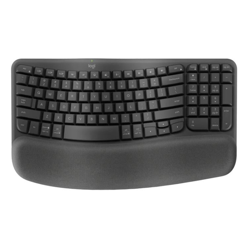 Logitech WAVE KEYS Wireless Ergonomic Keyboard(Black)