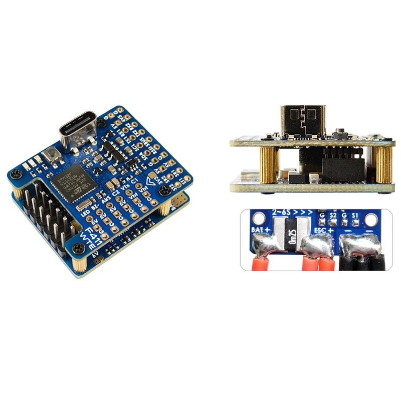 MATEK F411-WTE BMI270 Baro OSD Dual BEC 132A Current Senor 2-6S INAV Flight Controller for RC Airplane Fixed-Wing 1PC