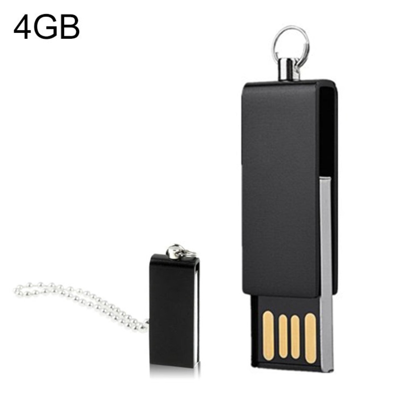 Mini Rotatable USB Flash Disk (4GB), Black