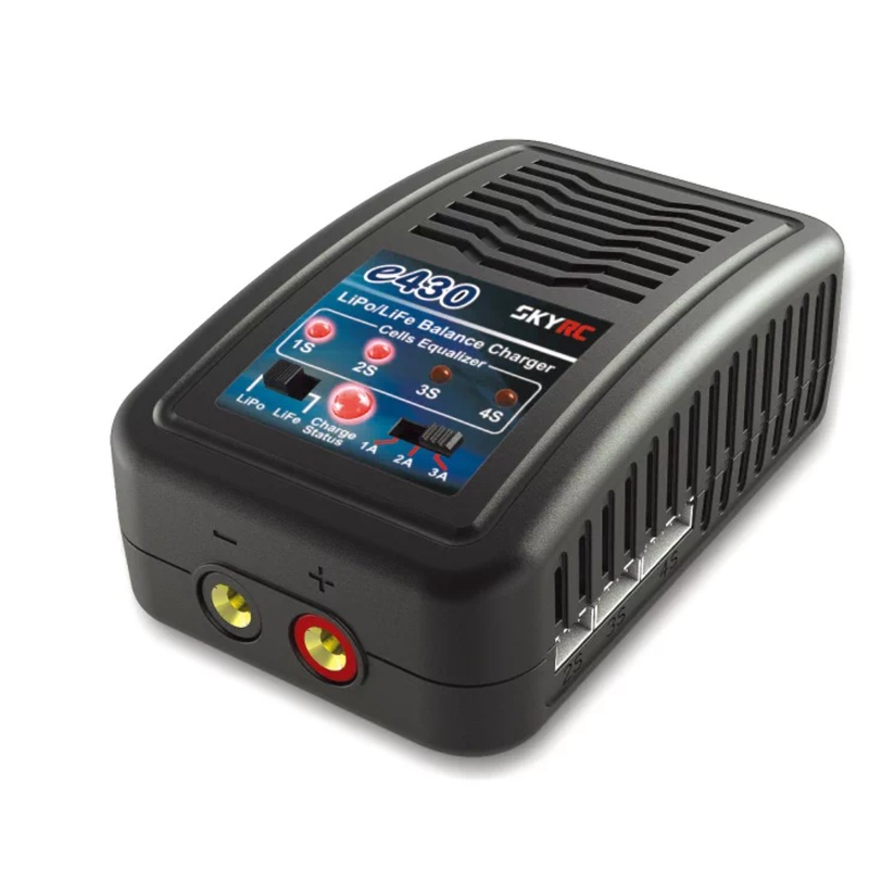 SkyRC e430 AC LiPo/LiFe 2-4S Balance Charger (30W/3A), 100-240V Input, 1A/2A/3A Selectable
