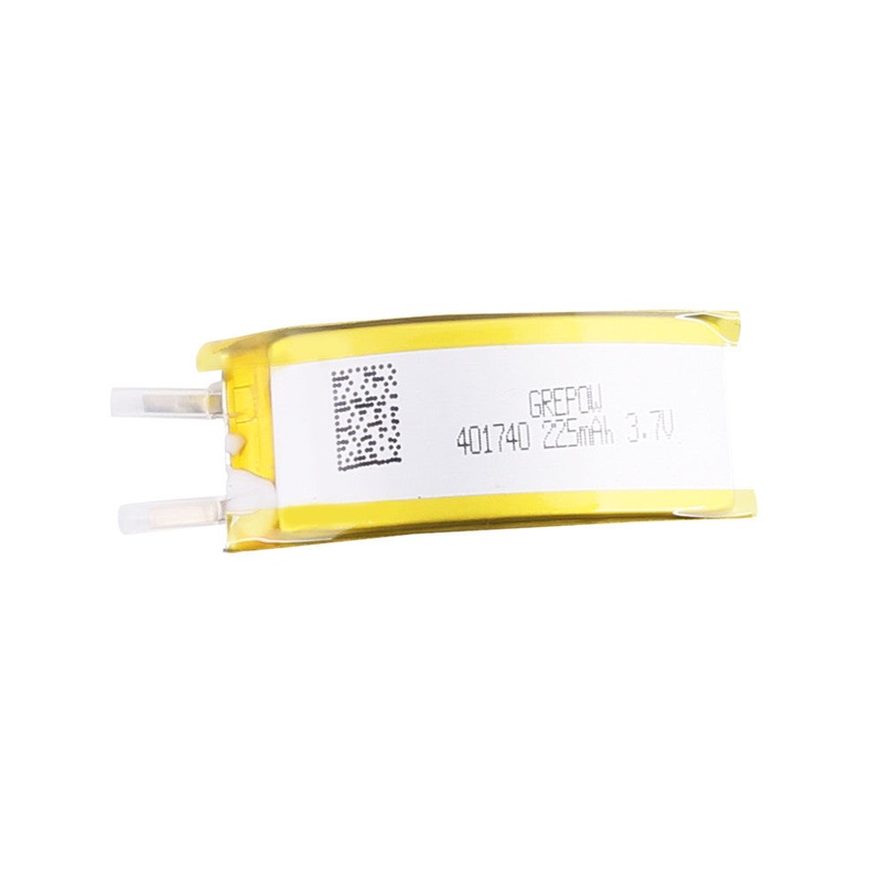 Grepow 4017040 3.7V 225mAh Curve LiPo Shaped Battery, 1S1P 1C, 40.517.13.95mm