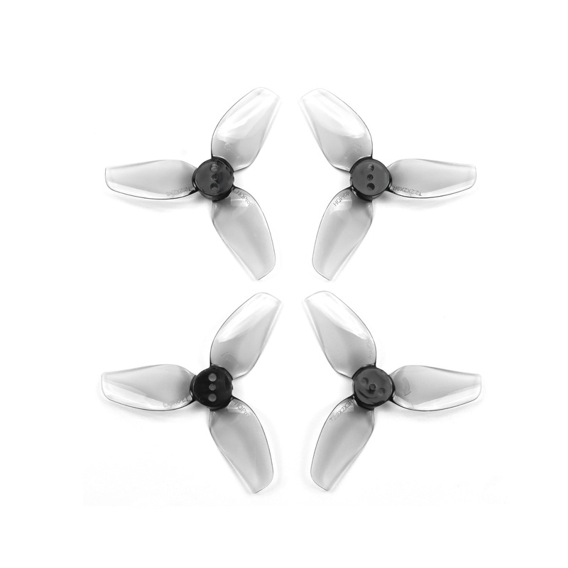 HQProp T2.2X2X3 Grey Poly Carbonate 2.2in 3-Blade Propeller Set (2CW+2CCW) 1.5mm Shaft Grey