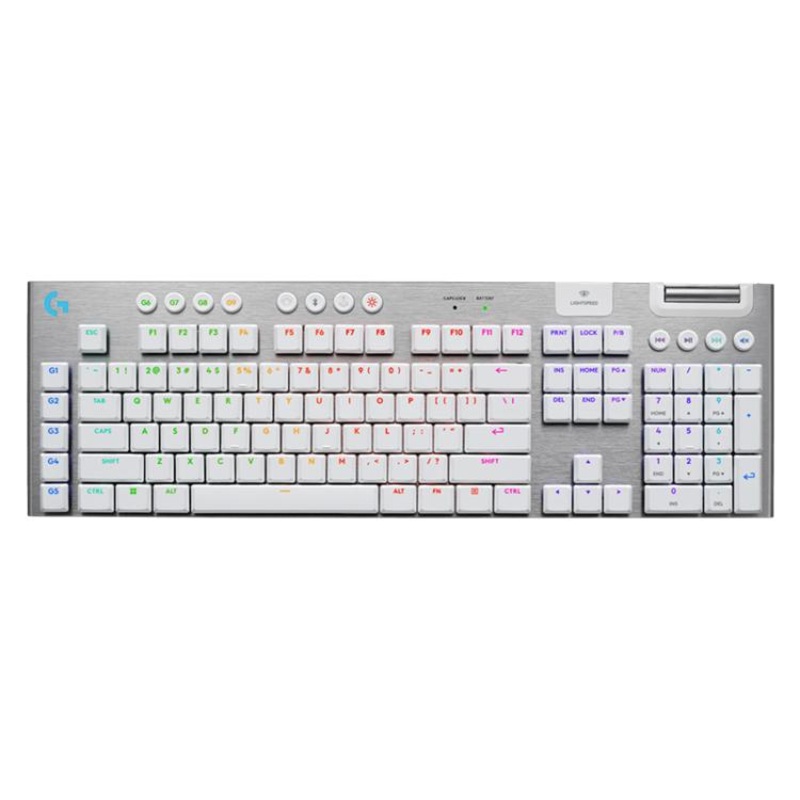 Logitech G915 X LIGHTSPEED Wireless Low Profile Gaming Keyboard(White Tactile)