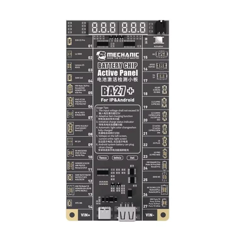 Mechanic BA27+ 4.2V Low Voltage Output Battery Chip Activation Board for iPhone 8-16 Pro Max / Most Android