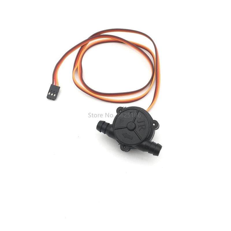 1pc 0.2-6L/min Water Flow Sensor - 8mm Pipe Interface Black Turbine Flowmeter Liquid Measuring Device for RC Plant UAV Accessories