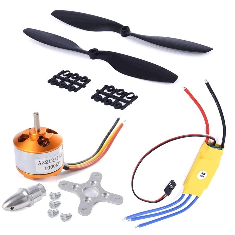 A2212 1000KV KV1400 2200KV A2208 Brushless Outrunner Motor +30A ESC+1045 Propeller Quad-Rotor Set for RC Aircraft Multicopter A2212KV930 30A 1045