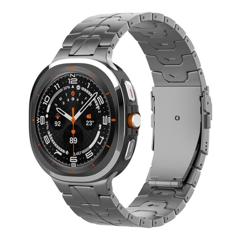 For Samsung Galaxy Watch8 / Watch8 Classic Safety Buckle Pure Titanium Watch Band(Grey)