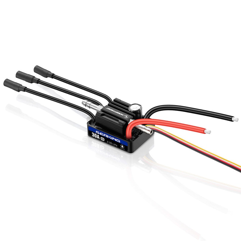 Hobbywing SeaKing 90A V4 RC Boat ESC, 2-4S LiPo, IP67 Waterproof, Sensorless Brushless (80CM)