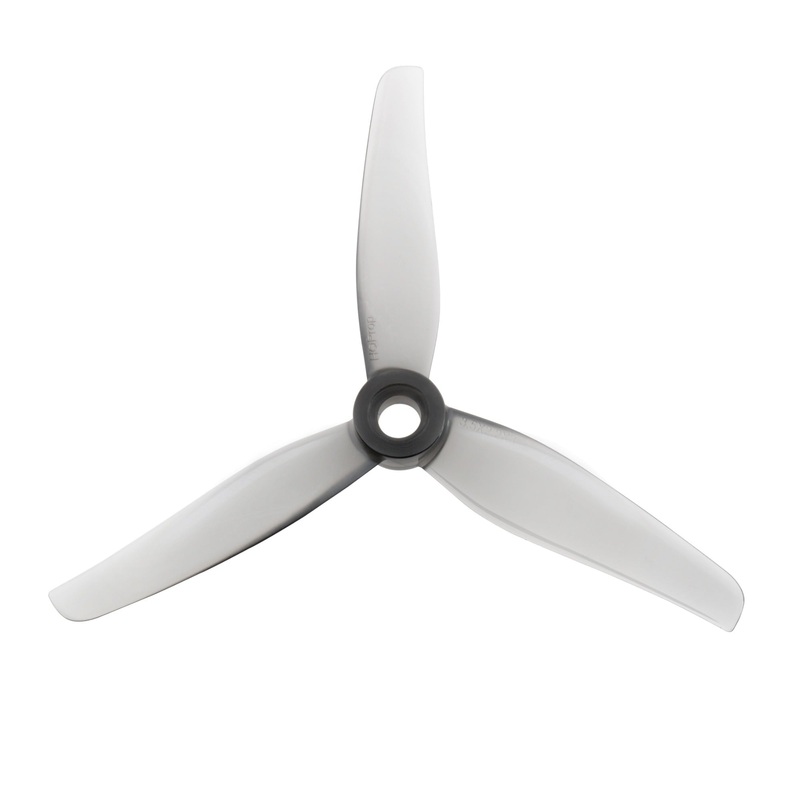 HQProp 3.5X2.2X3 Grey Poly Carbonate 3-Blade Propeller Set (2CW+2CCW), 5mm Shaft Grey