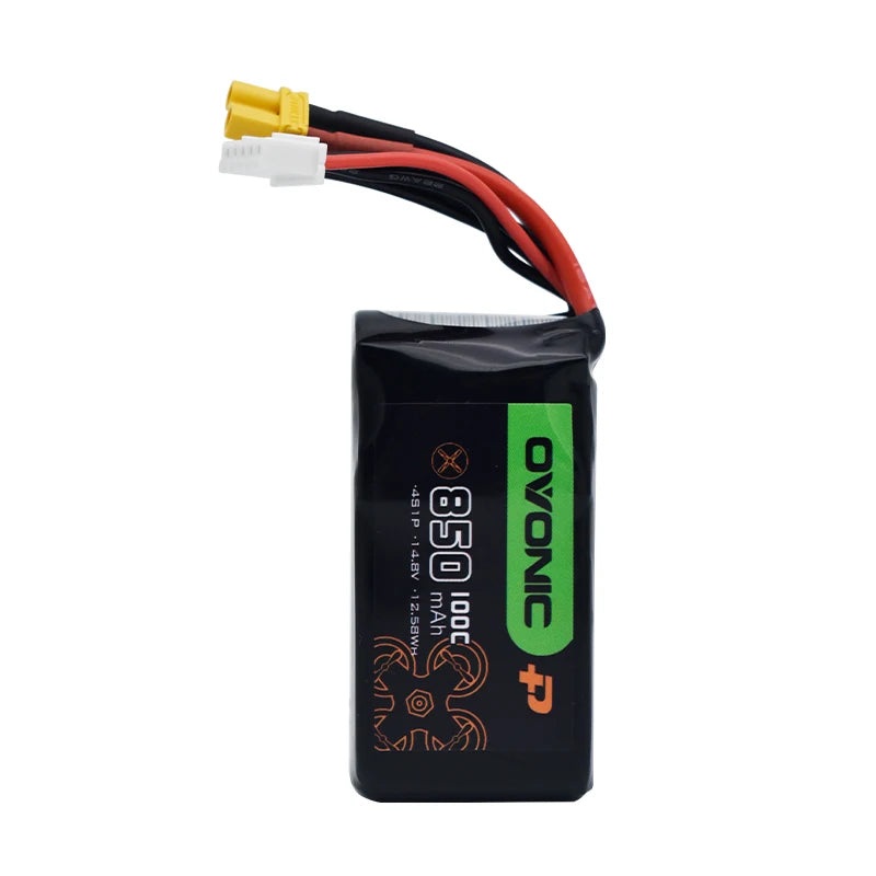 OVONIC 14.8V 4S 850mAh 100C Lipo Drone Battery With XT30/XT60 1Pcs With XT30