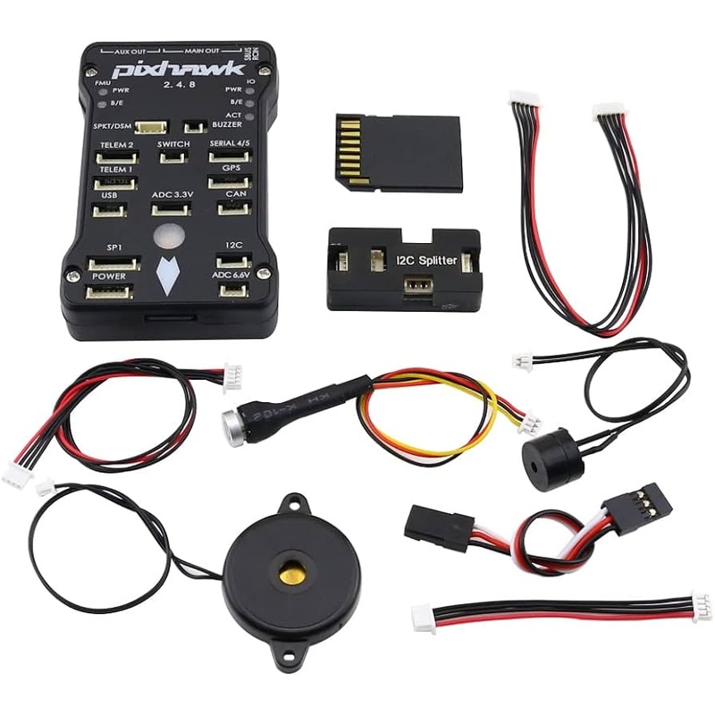 Pixhawk PX4 PIX 2.4.8 32 Bit Flight Control - FC M8N GPS 8G SD Buzzer PPM I2C Splitter For RC FPV Plane Drone Quadcopter Car Boat SET A