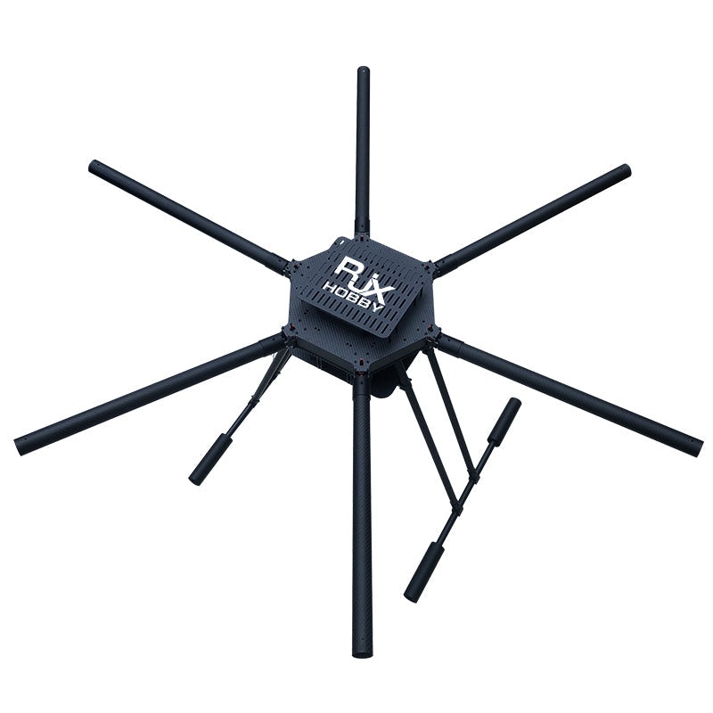 RJX1600 1600mm Carbon Fiber Umbrella Folding Hexacopter Frame (6-Axis), Without Motor Mounts