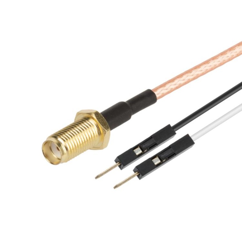 SMA Female To Dual DuPont Male RG316 RF Test Extension Adapter Cable(0.5m)