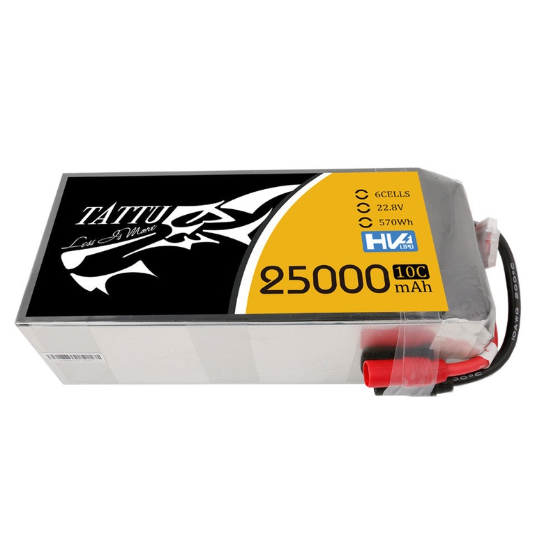 Tattu G-Tech 6S 25000mAh 22.8V HV LiPo Battery 10C (20C Burst) AS150+AS150 Plug for UAV