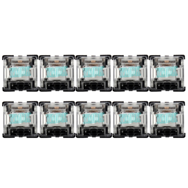 10 PCS Gateron G Shaft Black Bottom Transparent Shaft Cover Axis Switch, Style: G5 Foot (White Shaft)