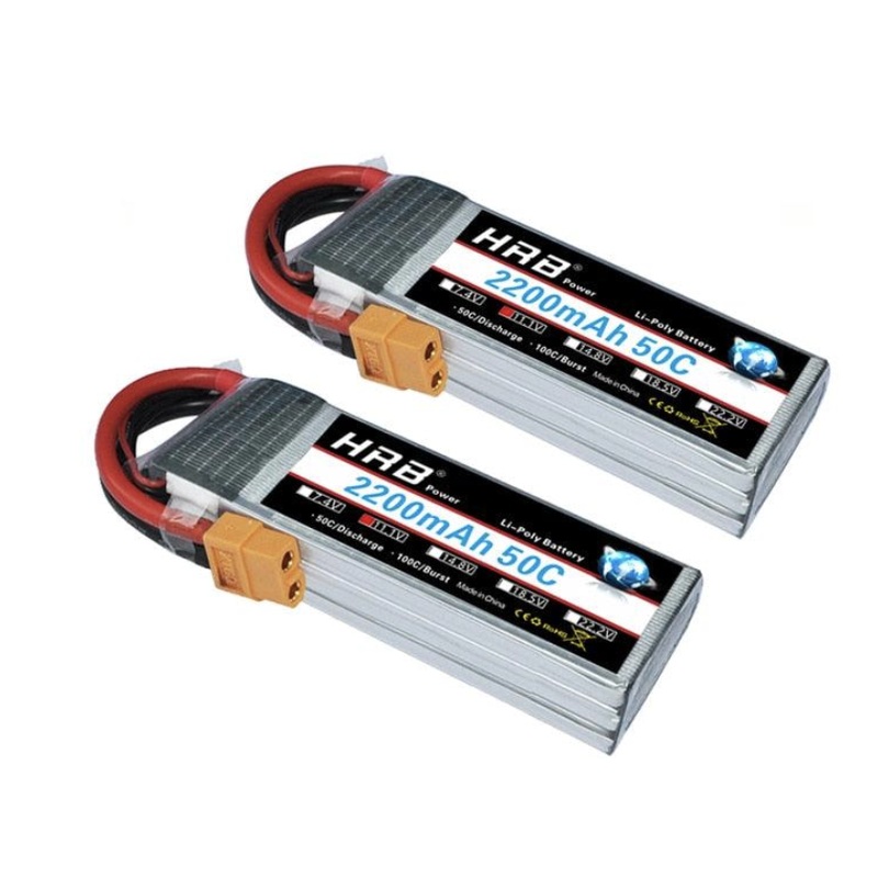 2PCS HRB 2S 3S 4S 5S 6S Lipo Battery - 7.4V 11.1V 14.8V 22.2V 2000mah 5000mah 6000mah 1500mah RC Airplane FPV Drone Car Parts 2S 1500mah 65C XT60