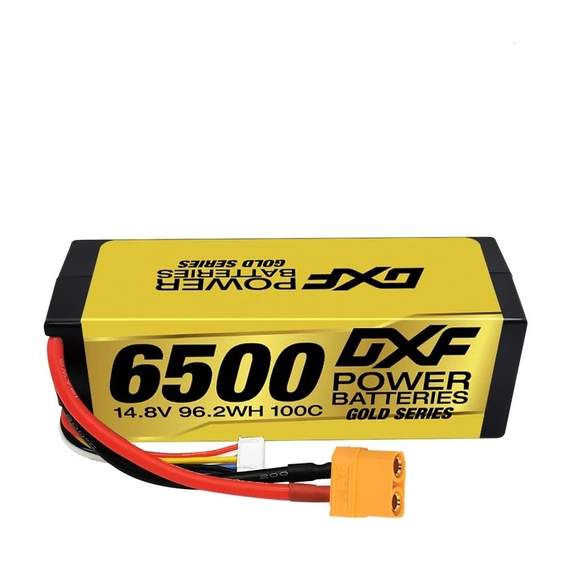 DXF 4S Lipo Battery 14.8V 15.2V 6500mAh 9200mAh - Gold Version Graphene Racing Series HardCase for RC Car BX Evader Truggy Buggy 1PC6500mah100CEC5