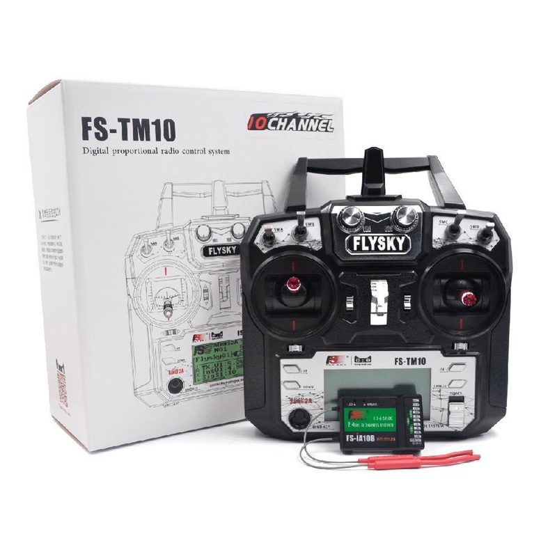 Flysky FS-TM10 2.4G 10CH AFHDS RC Transmitter Remote with FS-IA10B Receiver for RC Helicopter RC Fixed Wing RC Glider