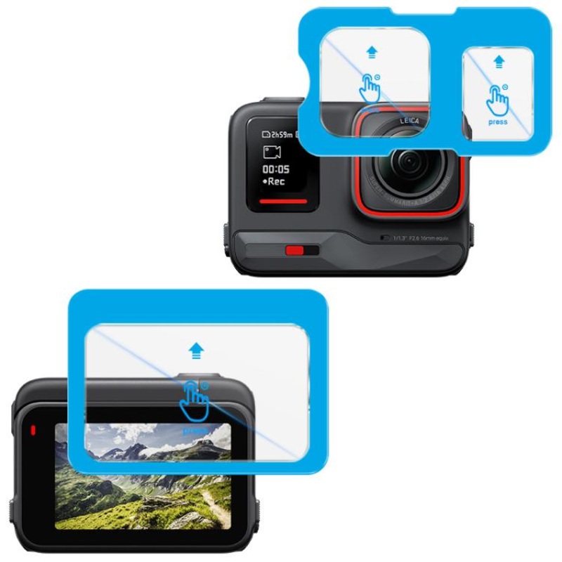 For Insta360 Ace Pro imak Tempered Glass Film with Camera Lens Film, Self-positioning Version