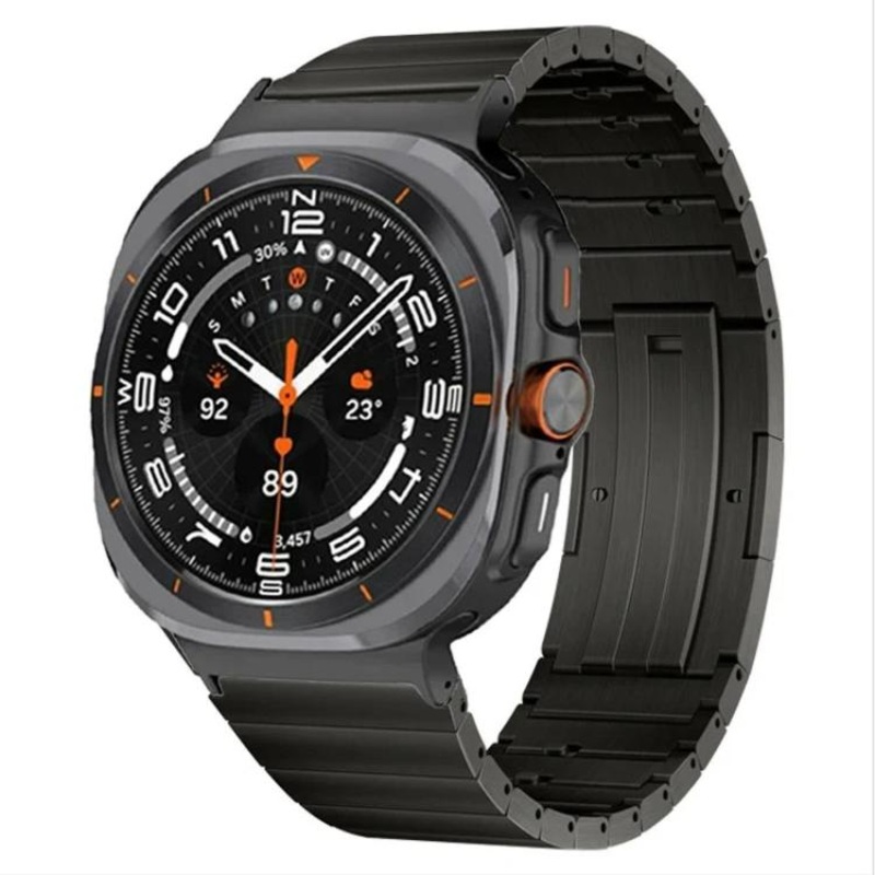 For Samsung Galaxy Watch8 / Watch8 Classic One Bead Side Slide Quick Release Buckle Titanium Alloy Watch Band(Black)