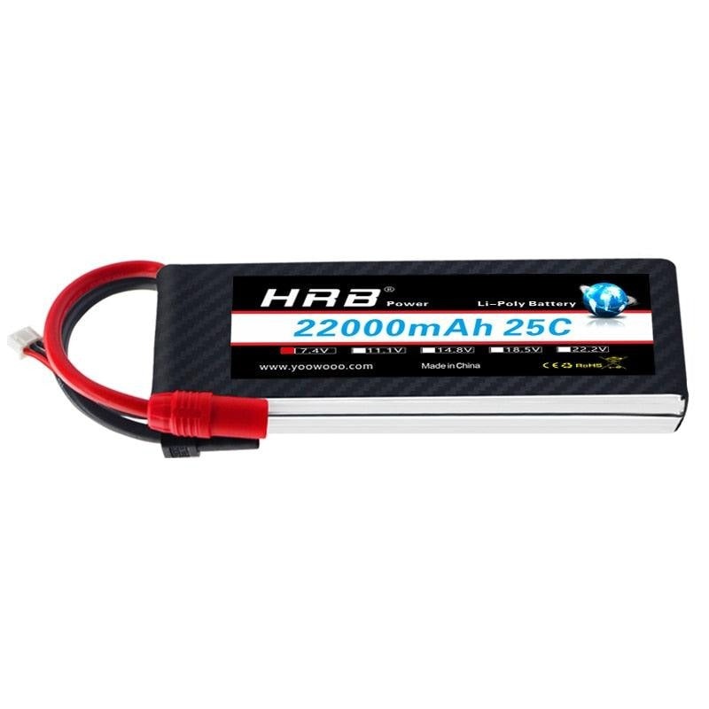 HRB 2S 7.4V 22000mah Lipo Battery - XT60 Deans T XT90 EC5 XT150 AS150 XT90-S Plug 25C RC Quadcopter Airplanes Boat Car Truck Parts T Plug