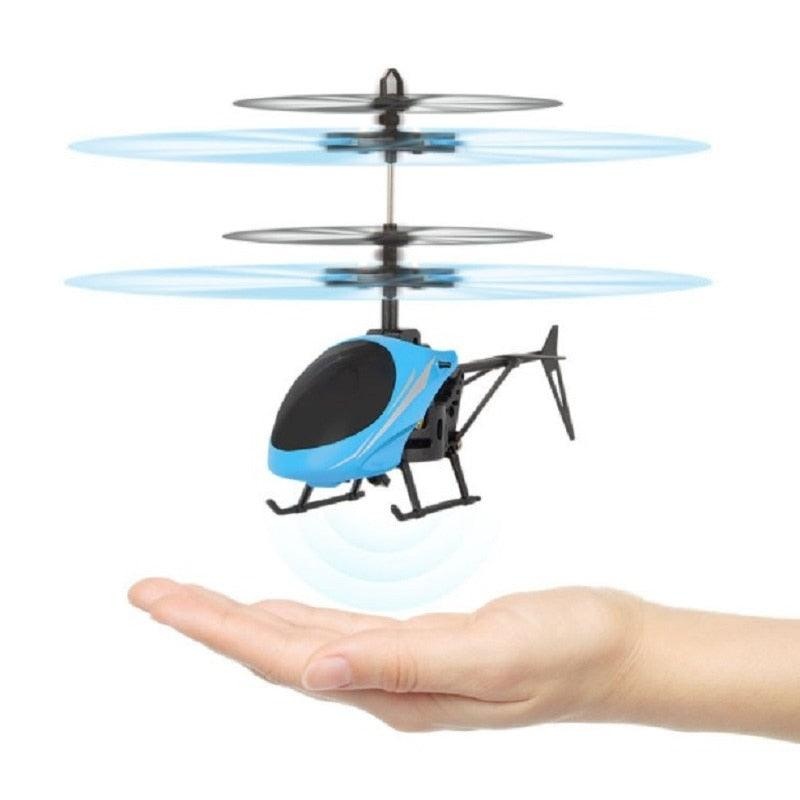 Mini Quadcopter drone - RC Drone Infraed Induction Aircraft Flying Helicopter Flashing Light Toy Gift Present For Kids Red