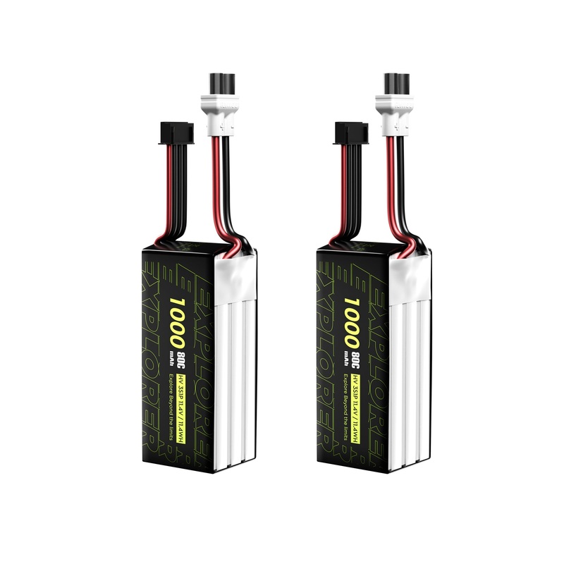 2PCS Flywoo Explorer 1000mAh LiHV 3S 80C Battery Flywoo XT30UP
