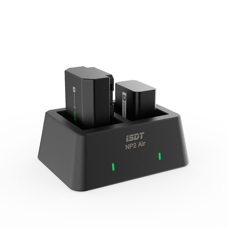 ISDT NP2 Air Camera Battery Charger for Sony NP-FZ100/NP-FW50/NP-BX1, Bluetooth ISD Link, USB-C PD 25W