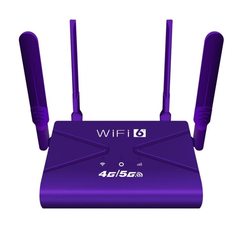 CPE907-E Eurasian Edition 150Mbps Download Speed 4 Antennas SIM Card Router 4G LTE WiFi Router, Plug:US Plug(Purple)
