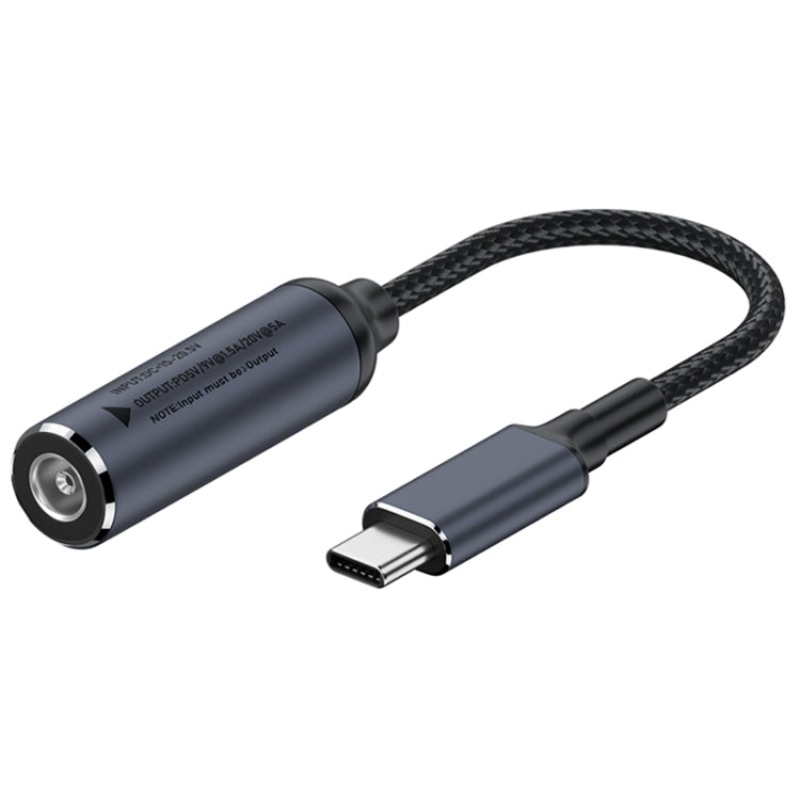 DC 6.5 x 1.4mm to USB-C / Type-C Male 100W Computer Charging Adapter Connector