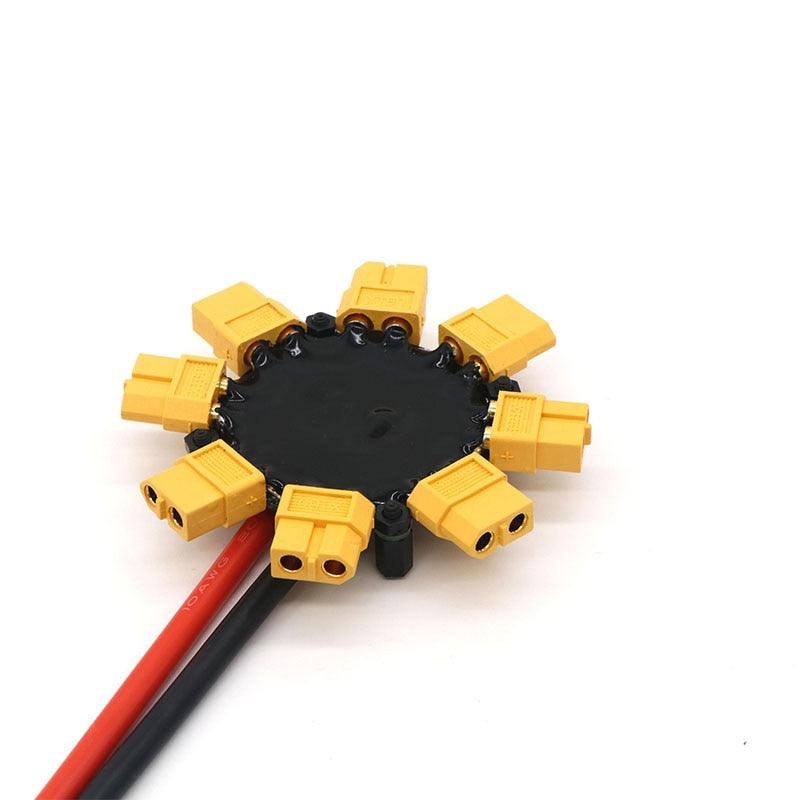 EFT Power Distribution Board - High Current 200A Wiring PDB 7oz for 8 ESC Electronic Speed Controllers Agriculture Plant Protection Drone Fog Machine EFT Agricultural Drone Accessories White
