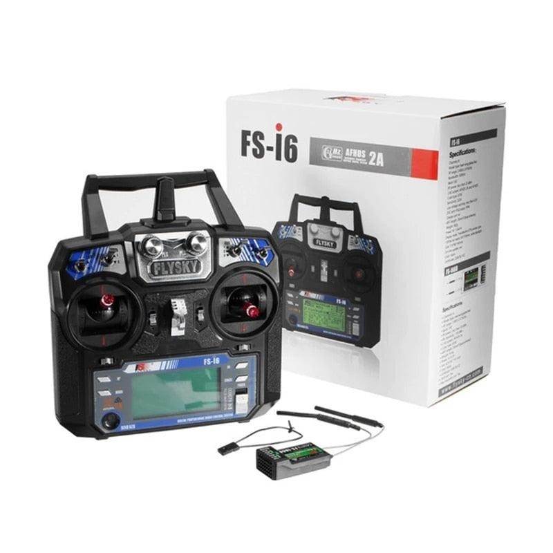 FLYSKY FS-i6 I6 2.4G 6CH AFHDS 2A Rdio Transmitter IA6B X6B A8S Receiver for RC Airplane Helicopter FPV Racing Drone FSI6 MODE2
