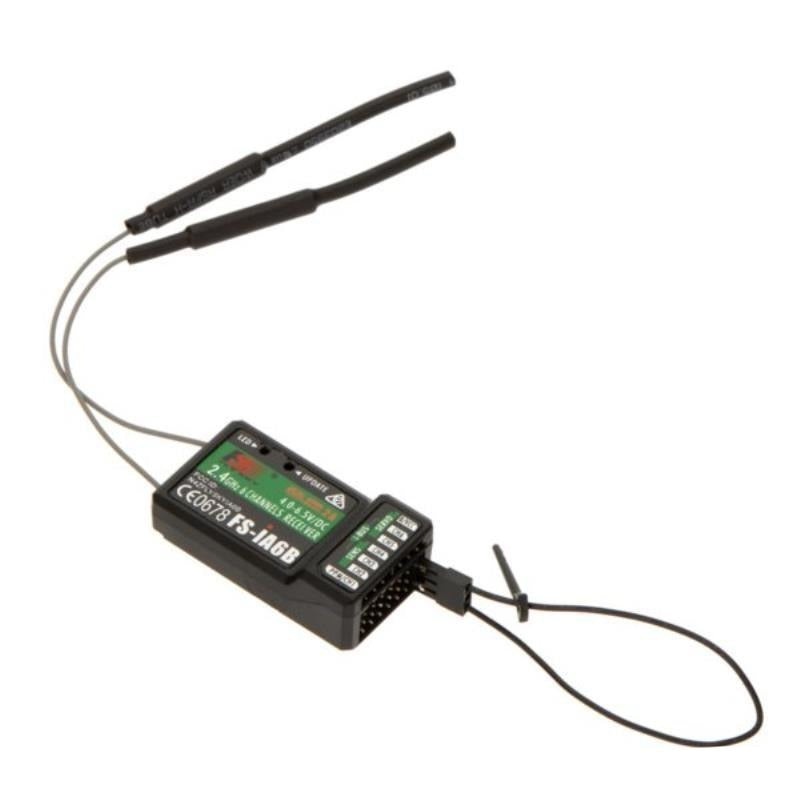 FLYSKY IA6B Receiver - 2.4G 6CH PPM Output with IBus Port Receiver for FLYSKY FS-i6 FS-i10 I6X I6S Transmitter RC Drone Airplane Helicopter FPV Remote Controller 1PC
