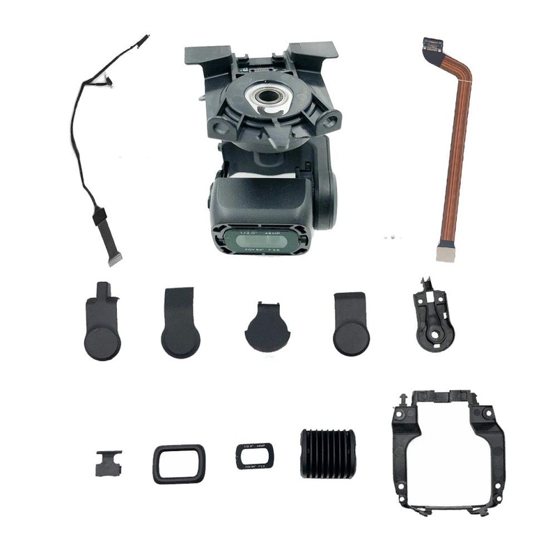 Gimbal Parts for DJI Mavic Air 2 - Gimbal Camera Motor Side/Back Cover Cap Set Lens Glass Ring Signal Flexible Cable (Used ) Bracket