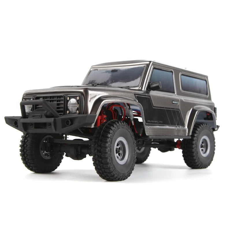 D1RC 1/18 2.4G Mini OffRoad Rock Crawler RC Car, Waterproof ESC/RX, 7.4V 600mAh LiPo, 3Wire Servo, 4WD LadderFrame Landcooluzer white