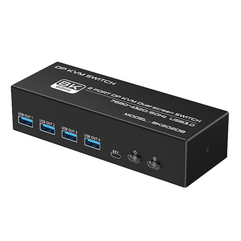 FJGEAR FJ-8K202DB 8K 60Hz DP Monitor KVM Switch(US Plug)