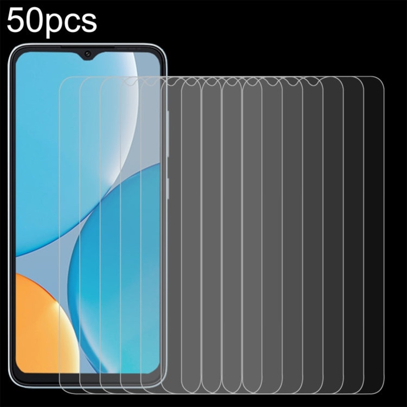 For itel A50C 50pcs 0.26mm 9H 2.5D Tempered Glass Film