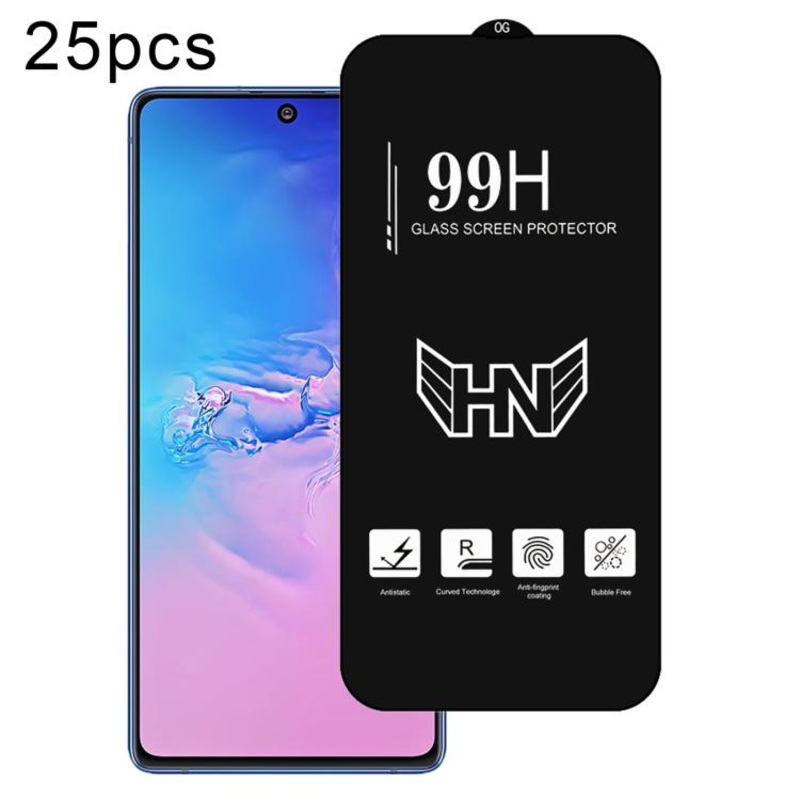 For Samsung Galaxy S10 Lite 25pcs High Aluminum Large Arc Full Screen Tempered Glass Film