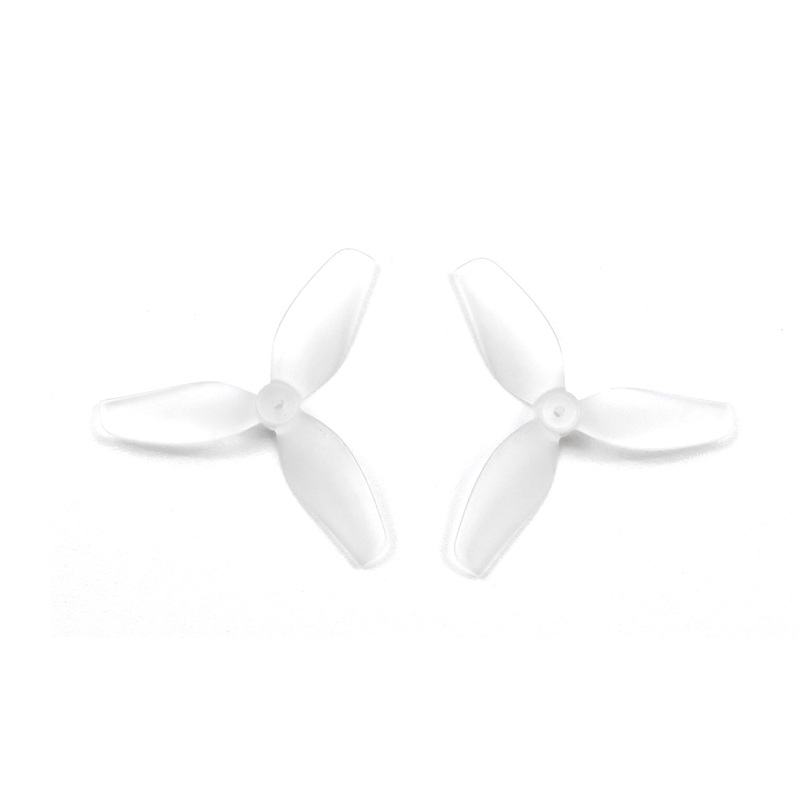 HQ Ultralight Whoop Prop 1.2X1X3 (31mm) 3-Blade Polycarbonate Props, 1mm Shaft (2CW+2CCW) Clear