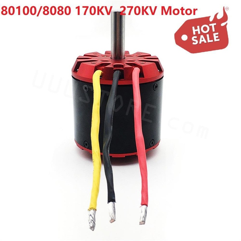 Industrial Grade 80100/8080 170KV 270KV Brushless DC motor sensorless sensored for RC hobby electric bike robots scooter 80100 170KV