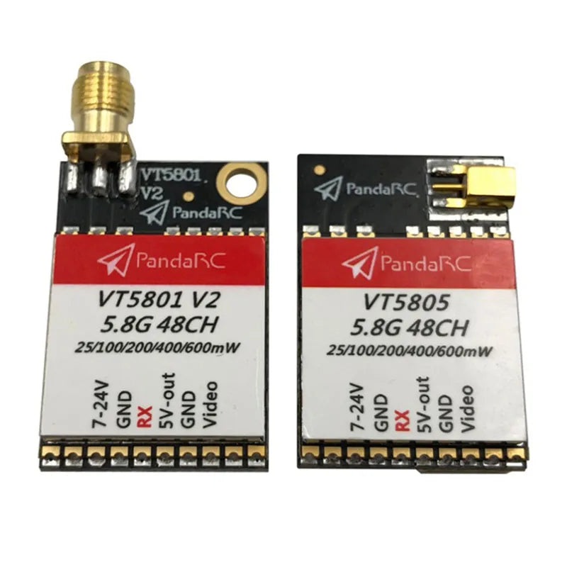 PandaRC VT5801 V2 VT5805 VTX - FPV Video Transmitter 5.8G 48CH 25/100/200/400/600mW Switchable OSD adjustable SMA MMCX VTX RC 1PC VT5801 V2