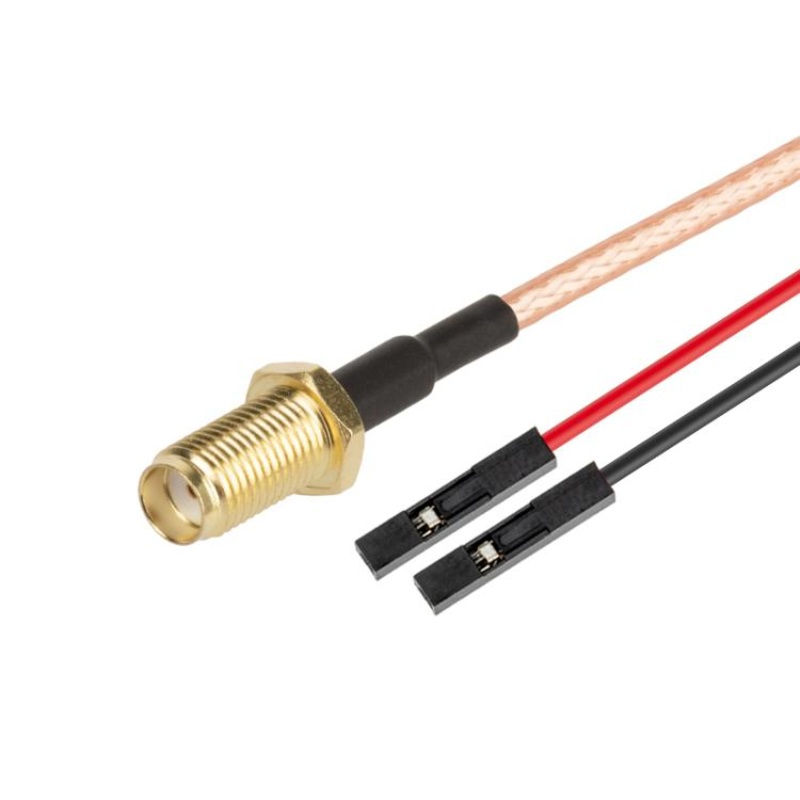 SMA Female To Dual DuPont Female RG316 RF Test Extension Adapter Cable(0.5m)