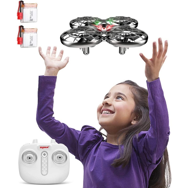 SYMA X100 Quadcopter with Auto-Avoid Obstacles, Safety Covered by Shell, 360Flip, LED Light, 2 Speed for Kids, Boys and Girls Toys,Kids Hand Operated Drones