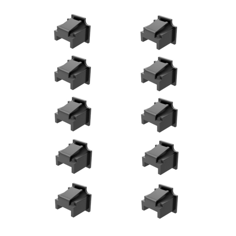 10pcs /Set RJ45 Network Port Dust Plug Router Network Cable Protection Cover(Black)