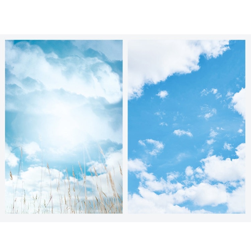 3D Stereo Double-Sided Photography Background Paper(Sky Clouds)
