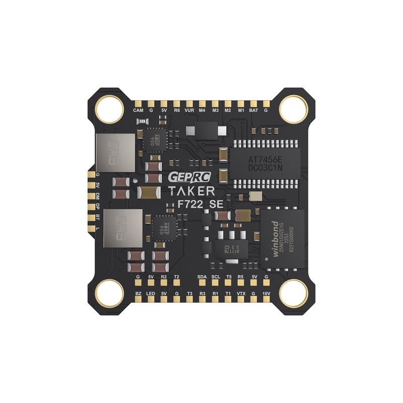 GEPRC TAKER F722 SE Flight Controller STM32F722, 6 UARTs, 26S, MPU6000, Dual BEC, 25.5x25.5mm for FPV Drones